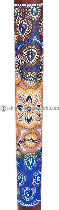 Bamboo Didgeridoo With Aboriginal Dot Art Painted