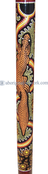 Bamboo Didgeridoo With Aboriginal Dot Art Painted