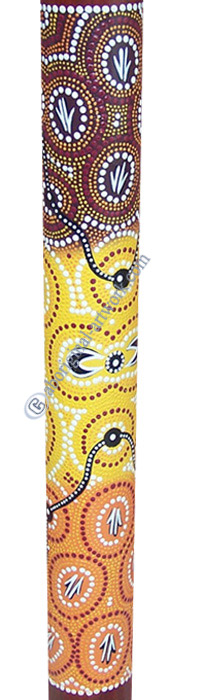 Bamboo Didgeridoo With Aboriginal Dot Art Painted