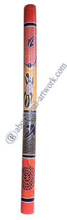 Bamboo Didgeridoo With Aboriginal Dot Art Painted