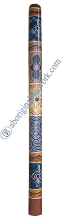 Bamboo Didgeridoo With Aboriginal Dot Art Painted