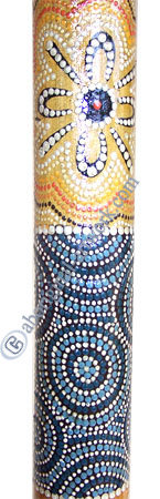 Bamboo Didgeridoo With Aboriginal Dot Art Painted