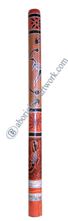 Bamboo Didgeridoo With Aboriginal Dot Art Painted