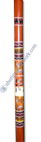 Bamboo Didgeridoo With Aboriginal Dot Art Painted