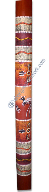 Bamboo Didgeridoo With Aboriginal Dot Art Painted