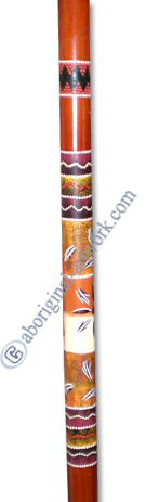 Bamboo Didgeridoo With Aboriginal Dot Art Painted