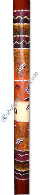 Bamboo Didgeridoo With Aboriginal Dot Art Painted