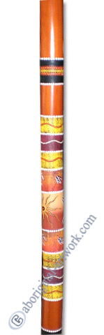 Bamboo Didgeridoo With Aboriginal Dot Art Painted