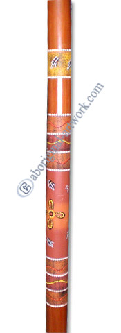 Bamboo Didgeridoo With Aboriginal Dot Art Painted