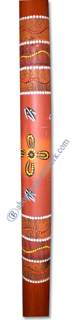 Bamboo Didgeridoo With Aboriginal Dot Art Painted