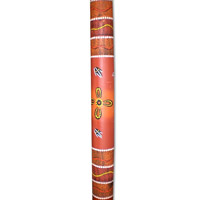 Bamboo Didgeridoo With Aboriginal Dot Art Painted