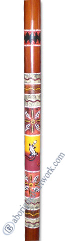 Bamboo Didgeridoo With Aboriginal Dot Art Painted