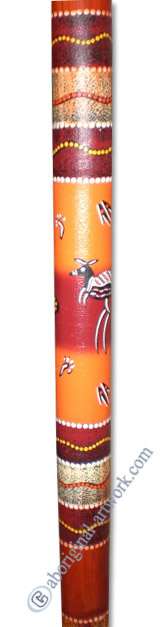 Bamboo Didgeridoo With Aboriginal Dot Art Painted
