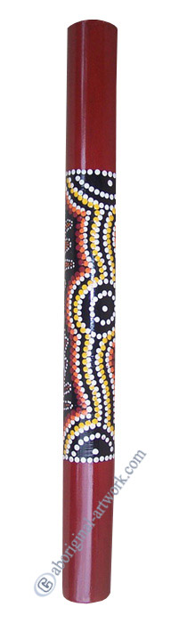 Bamboo Didgeridoo With Aboriginal Dot Art Painted