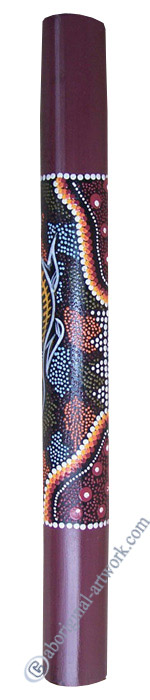Bamboo Didgeridoo With Aboriginal Dot Art Painted