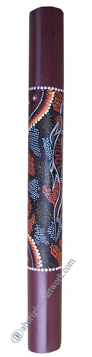 Bamboo Didgeridoo With Aboriginal Dot Art Painted