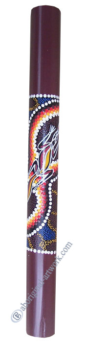 Bamboo Didgeridoo With Aboriginal Dot Art Painted