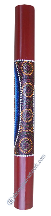 Bamboo Didgeridoo With Aboriginal Dot Art Painted