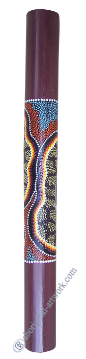 Bamboo Didgeridoo With Aboriginal Dot Art Painted