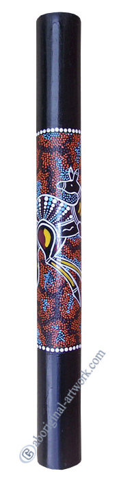 Bamboo Didgeridoo With Aboriginal Dot Art Painted