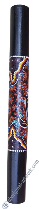 Bamboo Didgeridoo With Aboriginal Dot Art Painted