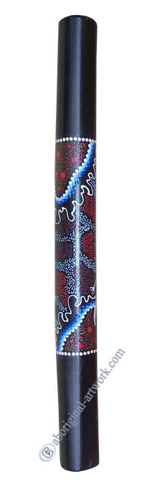 Bamboo Didgeridoo With Aboriginal Dot Art Painted