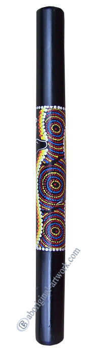 Bamboo Didgeridoo With Aboriginal Dot Art Painted