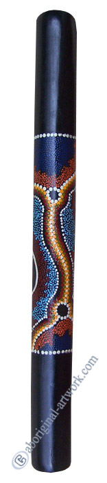 Bamboo Didgeridoo With Aboriginal Dot Art Painted