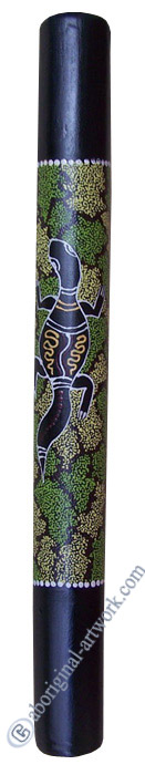 Bamboo Didgeridoo With Aboriginal Dot Art Painted