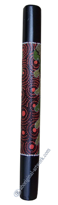 Bamboo Didgeridoo With Aboriginal Dot Art Painted