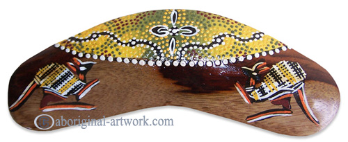 Dot Art Boomerang Magnet