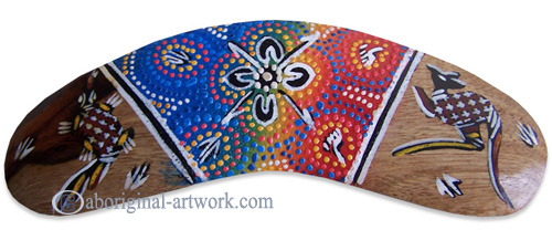 Dot Art Boomerang Magnet