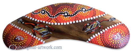 Dot Art Boomerang Magnet