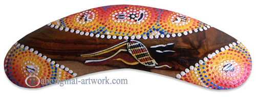 Dot Art Boomerang Magnet