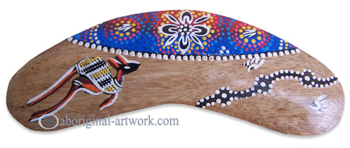 Dot Art Boomerang Magnet