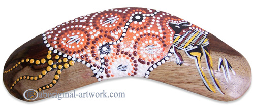 Dot Art Boomerang Magnet