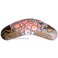 Dot Art Boomerang Magnet