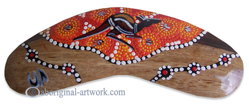 Dot Art Boomerang Magnet