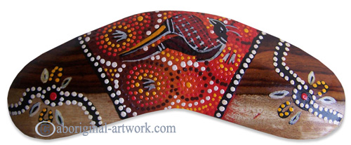Dot Art Boomerang Magnet