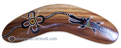 Dot Art Boomerang Magnet