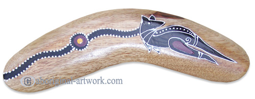 Dot Art Boomerang Magnet