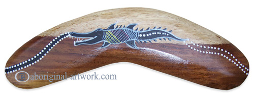 Dot Art Boomerang Magnet