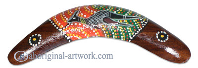 Dot Art Boomerang Magnet