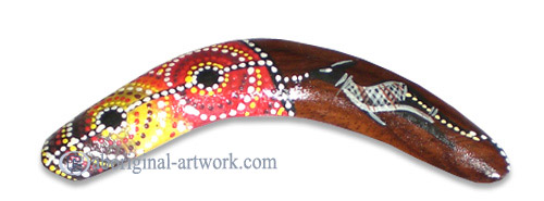 Dot Art Boomerang Magnet