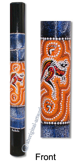 Bamboo Didgeridoo With Aboriginal Dot Art Painted