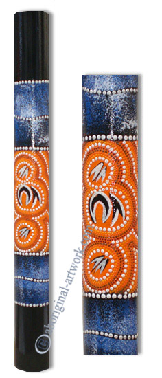 Bamboo Didgeridoo With Aboriginal Dot Art Painted