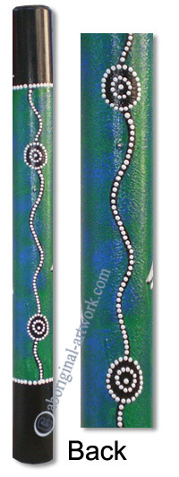 Bamboo Didgeridoo With Aboriginal Dot Art Painted