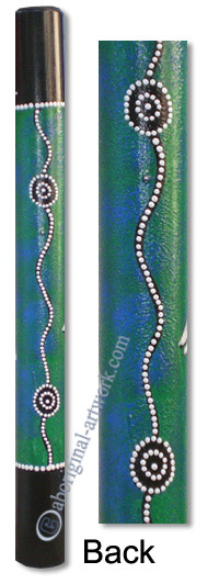 Bamboo Didgeridoo With Aboriginal Dot Art Painted