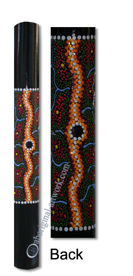 Bamboo Didgeridoo With Aboriginal Dot Art Painted
