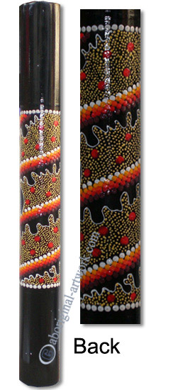 Bamboo Didgeridoo With Aboriginal Dot Art Painted